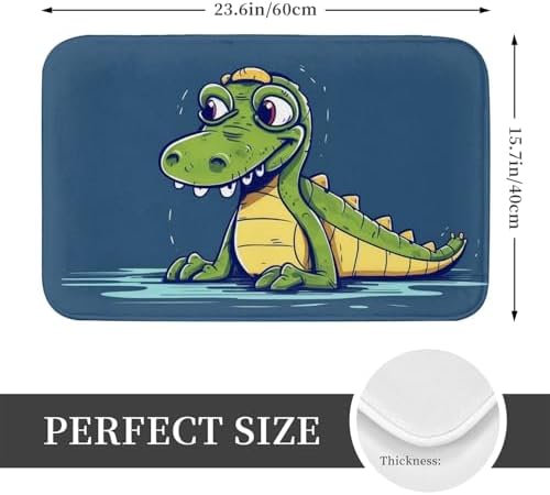 Welcome Home Mat Happy Crocodile Door Mat for Entryway