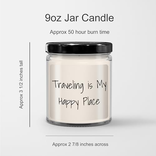 9oz Vanilla Soy Candle with Traveling Quotes for Dads Day