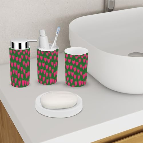 Bath Time Vibrant Sixth Strand 6-Piece Bathroom Accessory Set from XNGJEMVWXO