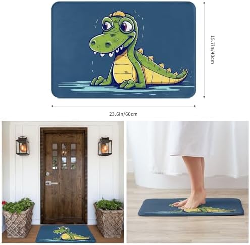 Welcome Home Mat Happy Crocodile Door Mat for Entryway