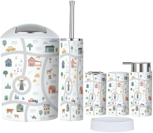 Bathroom Accessories Set 6 Pcs by JBNJANKDAV Create Relaxing Space
