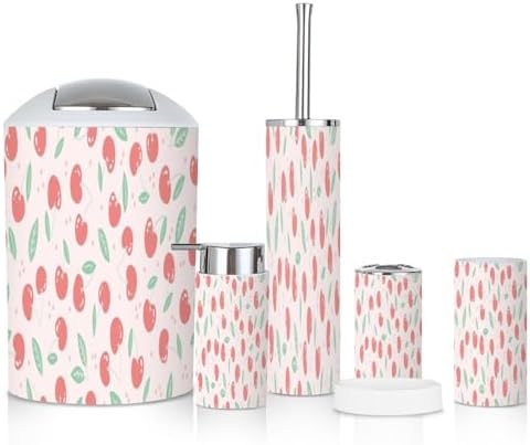 Bathroom Accessories Set Essential Pink Collection