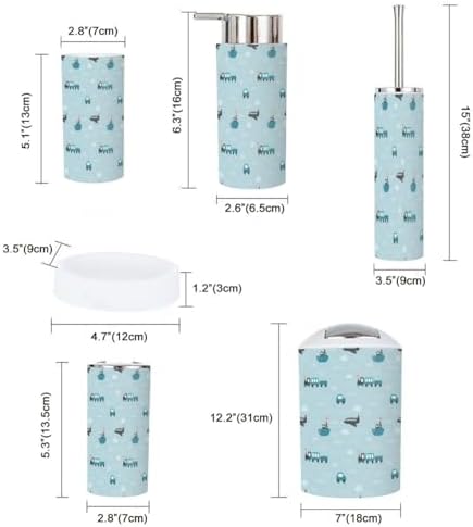 Stylish 6-Piece Bathroom Accessory Set for Kids