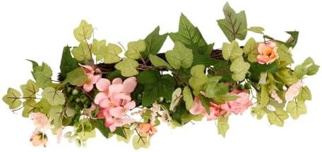 Vibrant 2-Piece Artificial Rose Vine Candle Holders for Weddings