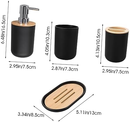 PRETTYZOOM Bathroom Accessories Set