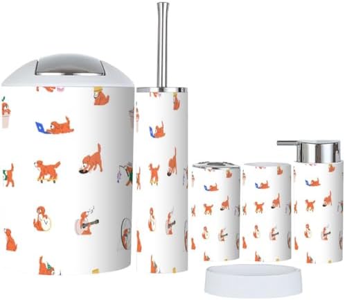 6-Piece Bathroom Accessory Set for Dogs