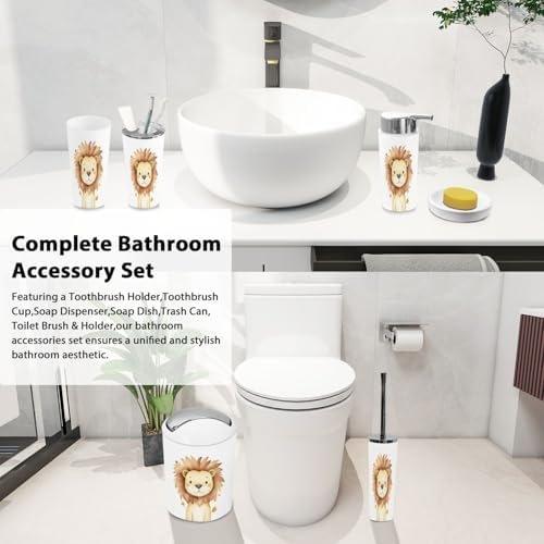 6-Piece Boho Watercolor Bathroom Accessory Set