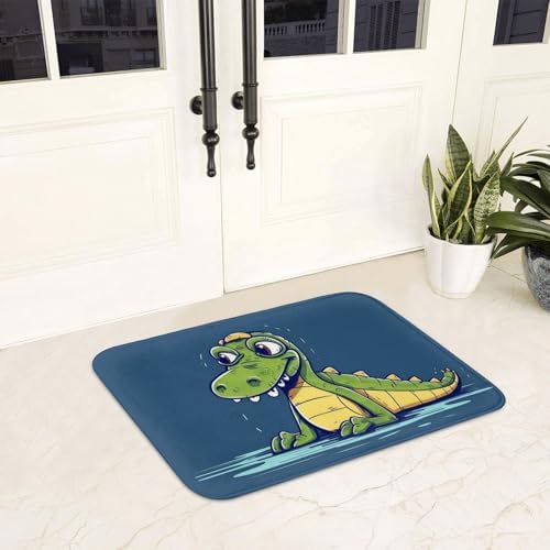 Welcome Home Mat Happy Crocodile Door Mat for Entryway