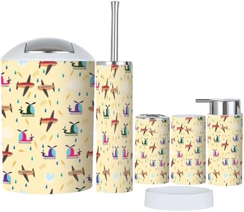 Bathroom Accessory Set for KidsTrucktrimmed Decor