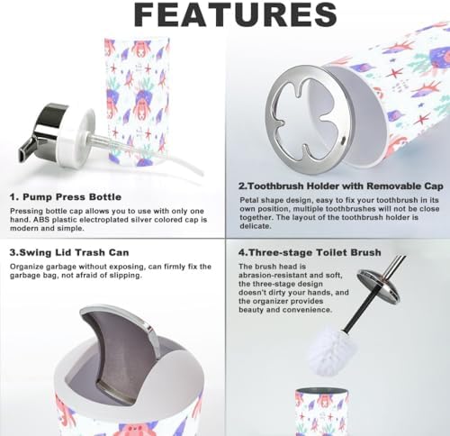 Bathroom Accessories Set for Kids in Blue