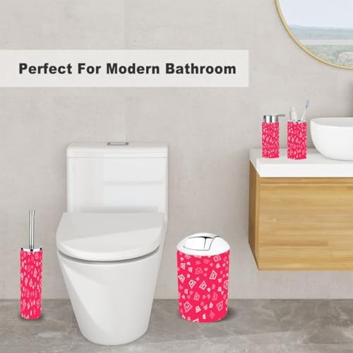 Bathroom Accessories Set 6-Piece All-in-One Storage Cleaning Kit