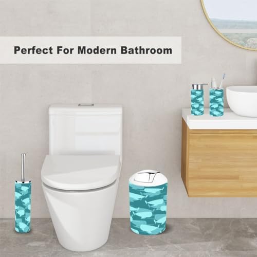 Sturdy Narwhal Borohh Skip 6 Piece Bathroom Set