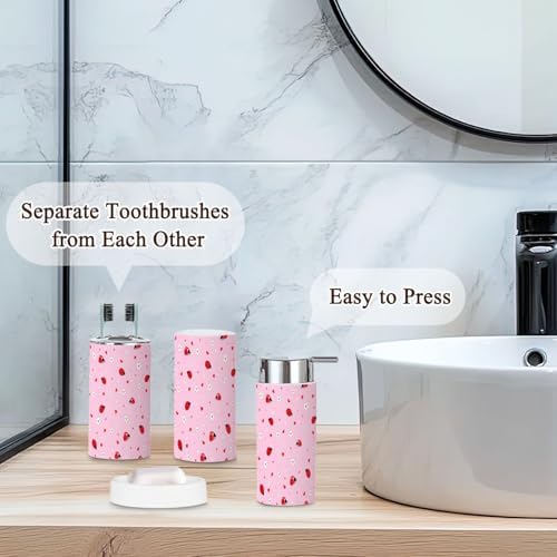 6-Piece Bathroom Set with Botanical Orrery Pattern