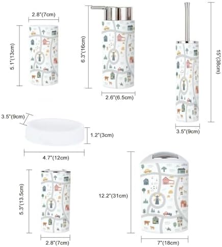 Bathroom Accessories Set 6 Pcs by JBNJANKDAV Create Relaxing Space