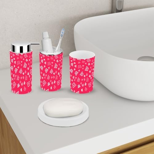 Bathroom Accessories Set 6-Piece All-in-One Storage Cleaning Kit