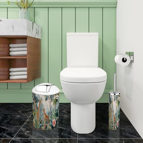 6-Piece Bohemian Jungle Bathroom Accessory Set for Kids and Adults