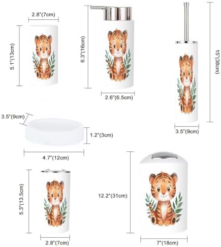 Stylish 6-Piece Bathroom Set Boho Style