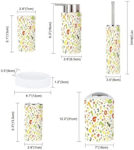 Bathroom Accessories Set 6 Pcs Durable Stylish for Home Use