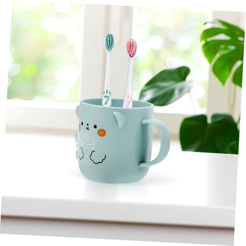 2-Pack Kids Reusable Toothbrush Cup - Cute Plastic Mugs for Toddlers