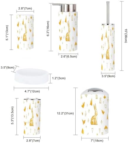 Stylish Boho Bathroom Accessory Set with 6 Essential Pieces