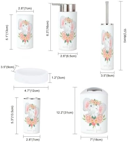 6-Piece Cute Baby Cute Girl Bathroom Accessories Set