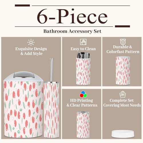 Bathroom Accessories Set Essential Pink Collection