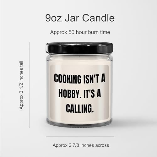 Vanilla Soy Candle with Cooking Quote for Dad