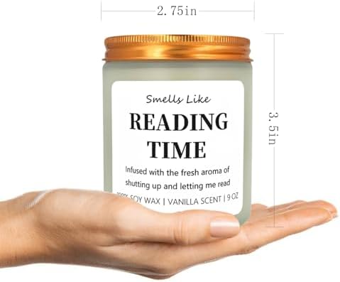 SweJustMei Funny Reading Candle for Book Lovers