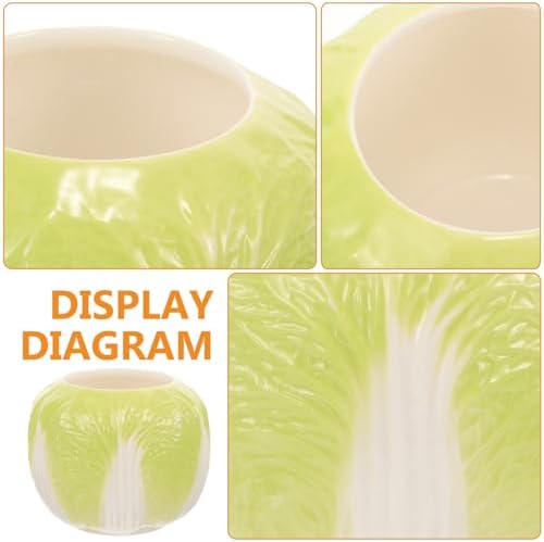 Unique Cabbage Shaped Ceramic Candle Holder for Tea Lights Desktop Centerpiecestylish Durable