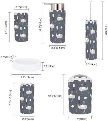 Bright and Perfect 6-Piece Kids Bathroom Accessor Set