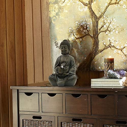 Meditation Buddha Figurine with LED Tea Lights