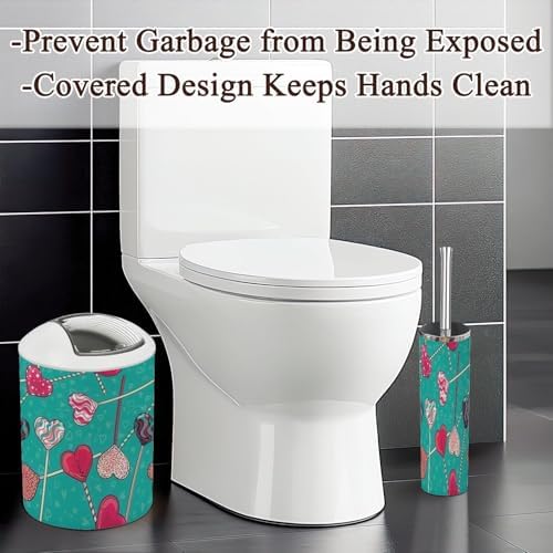 Stylish 6-Piece Organized Bath Accessories with Heart Design