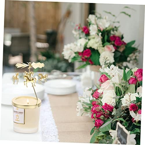 Aromatherapy Candle Holder for Tea Lights Unique Gold Spinner Design