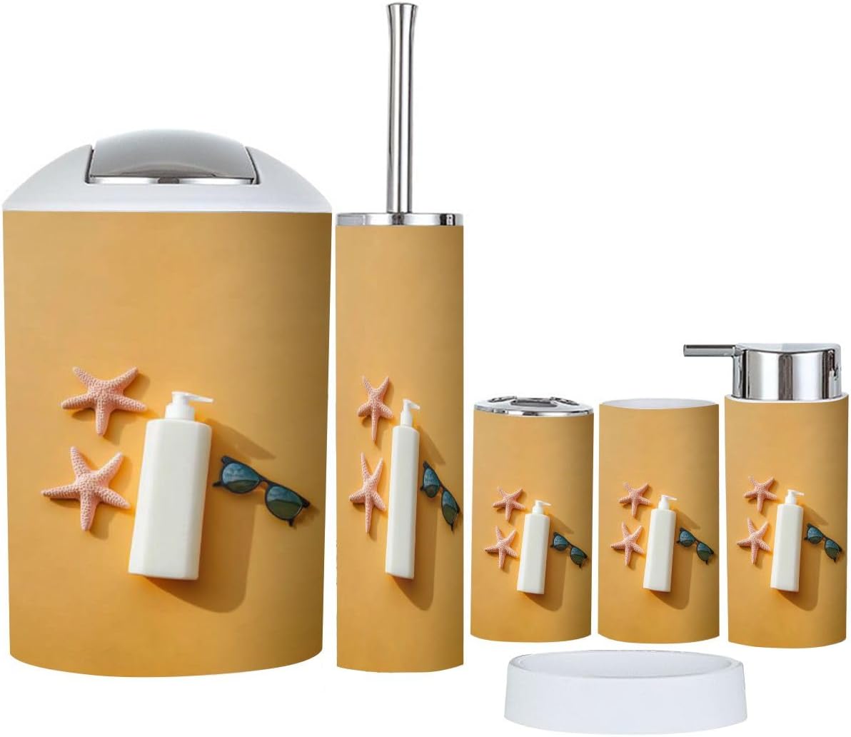 Bathroom OrganiSet 6 Essential Accessories for Tidying Styling Your Space