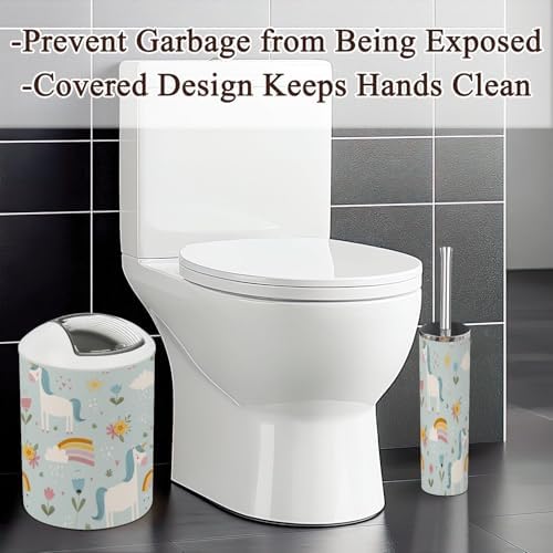 6-Piece Bathroom Accessories Set - Cute Flower Design for Modern Bathrooms