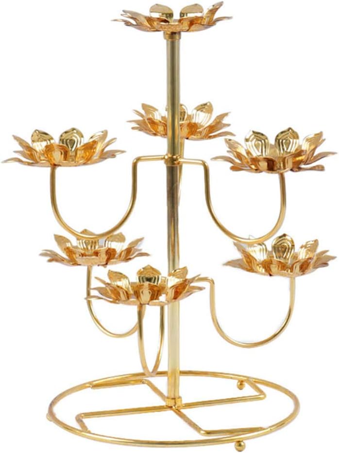 EXCEART Lotus Flower Candle Holder