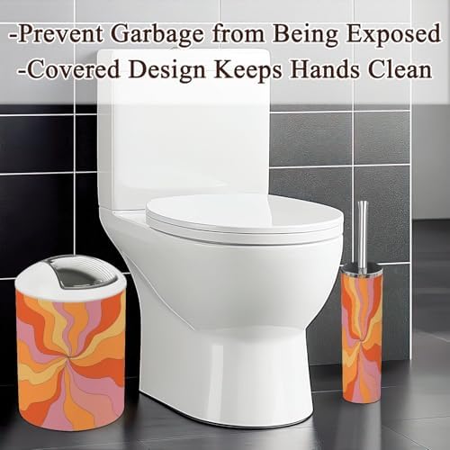 Hippie Boho Retro 6-Piece Bathroom Accessory Set