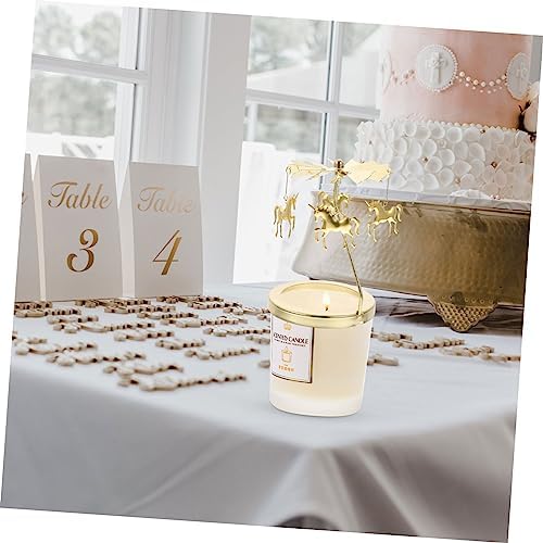 Aromatherapy Candle Holder for Tea Lights Unique Gold Spinner Design