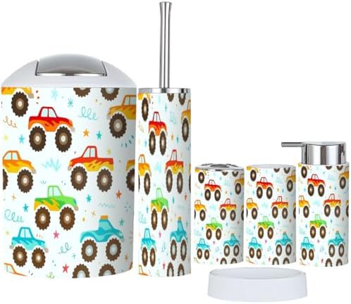 Boho Bathroom Accessory Set 6 Piece 1