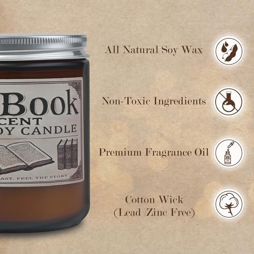 Hand-Crafted Old Book Candle - Scented Candle for Book Lovers
