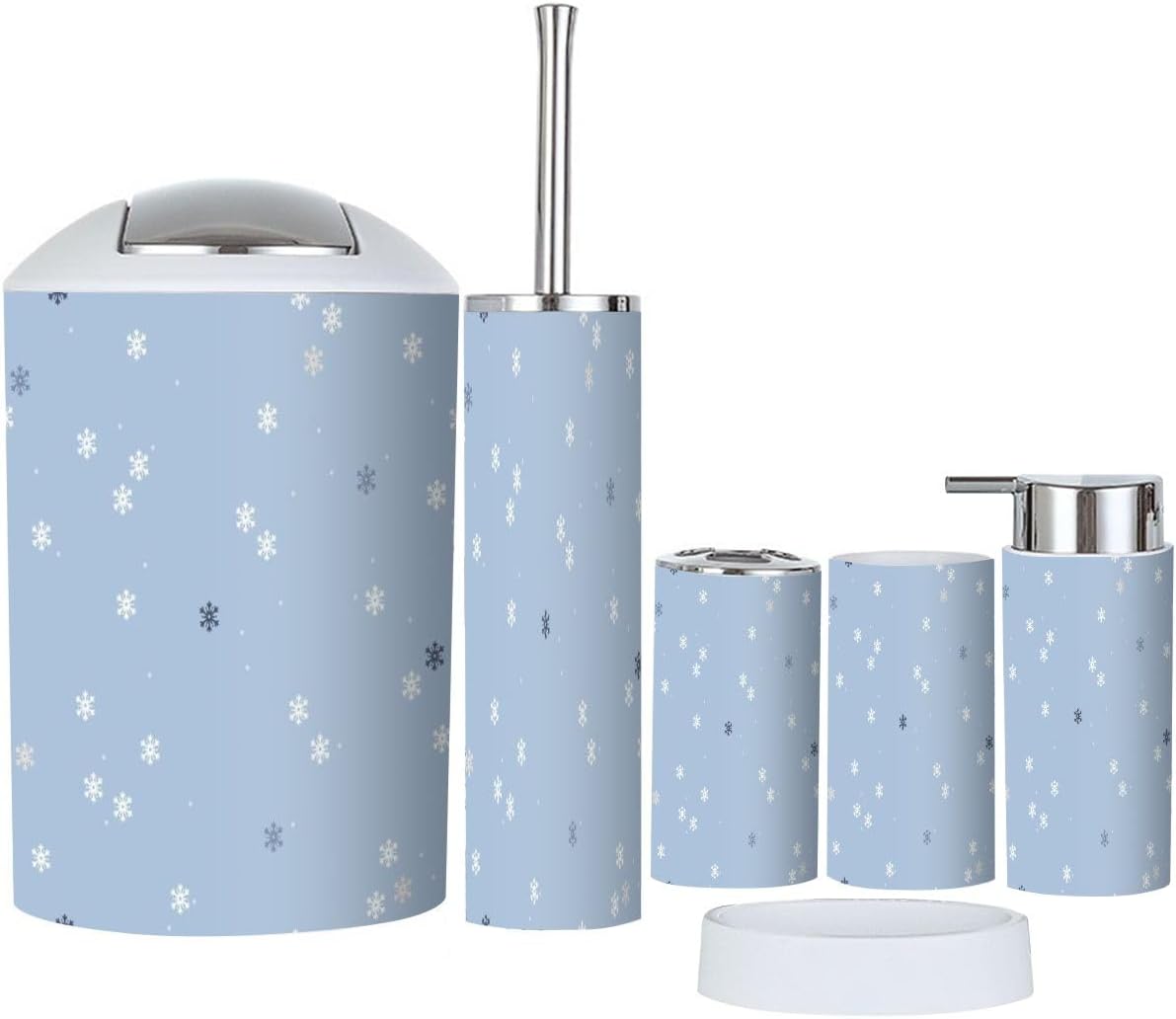 6-Piece Cute Snowflake Bath Set