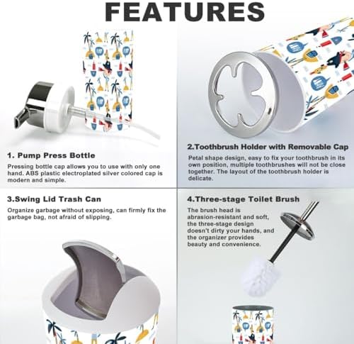 Six-Piece Bathroom Accessories Set