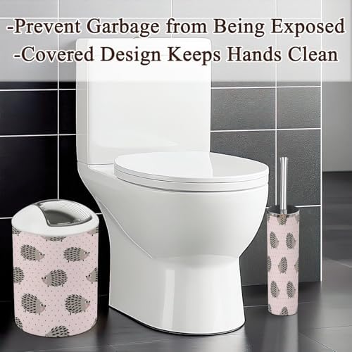 6-Piece Bathroom Accessories Set Hedgehog Design Pinkessential