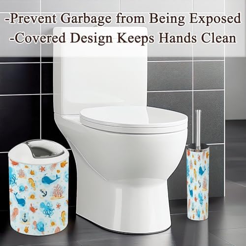 Ocean Life 6 Pcs Bathroom Accessories Set