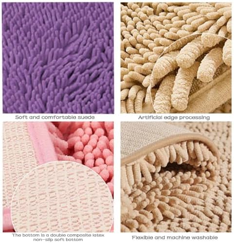 Extra Soft Washable Pink Bathroom Rug