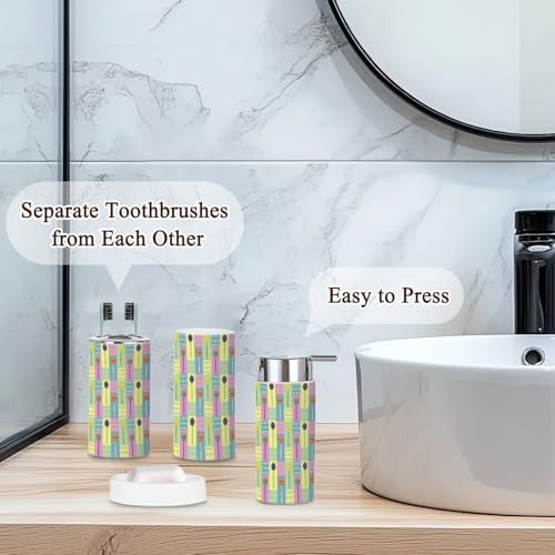 6-Piece Bath Accessories Set with Lollipop Design for Efficient Organizing