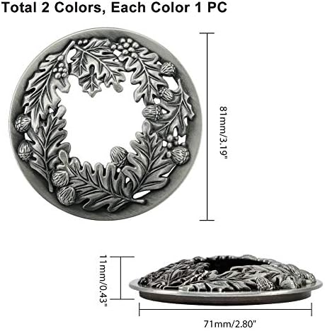 PH PandaHall 2 Pack Jar Candle Topper - Antique Bronze Silver