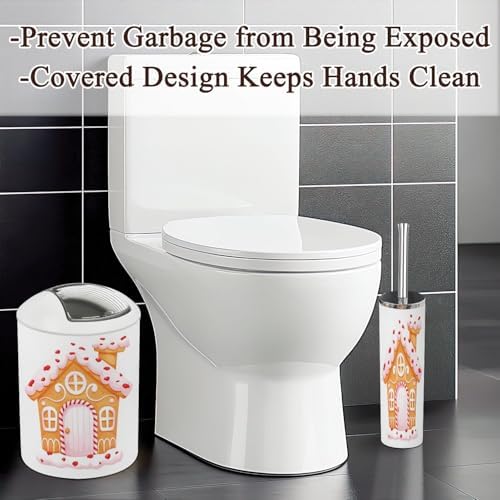 Stylish 6-Piece Bath Accessory Set Gingerbread House