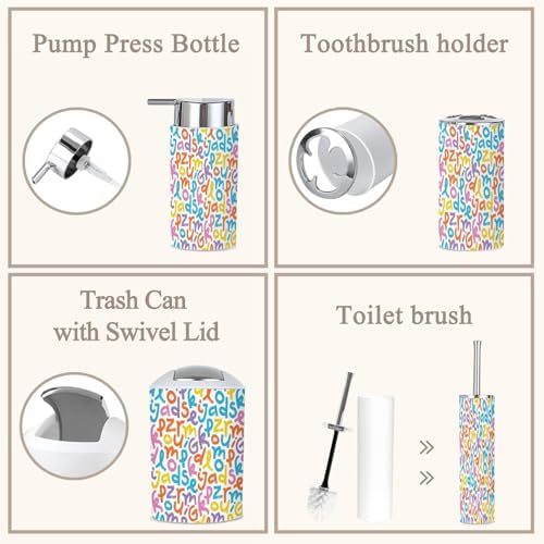 Modern 6-Piece Bathroom Accessories Set