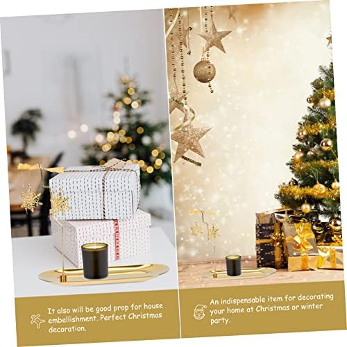 Gilded Snowflake Candleholder for Home Kitchen Rotating Scented Candle Display